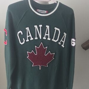 Canada Maple Leaf Crewneck Sweater - Dark Green